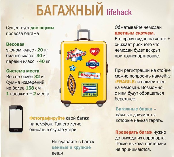 вес багажа